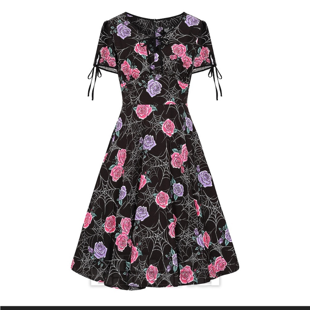 Hell Bunny Spiderweb roses dress NWT size 4X